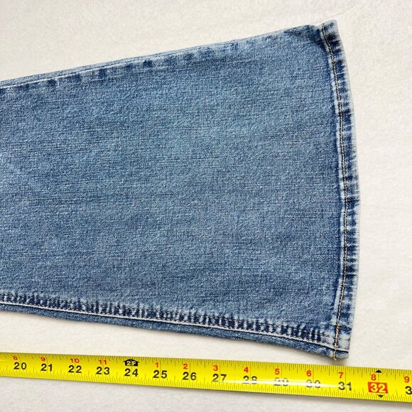 Lee Women's Stretch Flare Mid Rise Blue Denim Jeans Size 14S Legendary Style NWT - Picture 10 of 10
